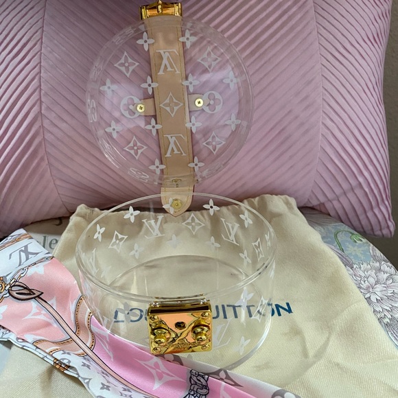 Tiny bitsy clear box clutch purse/hand bag - Picture 11 of 16